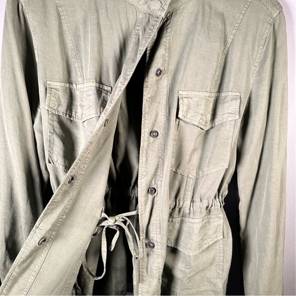 Anthropologie Sanctuary Safari Military Green Drawstring Utility Jacket Size XL - Picture 7 of 10